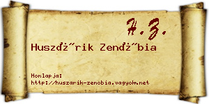 Huszárik Zenóbia névjegykártya